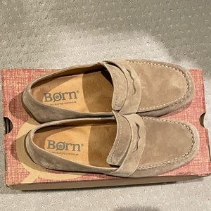Born Malinda Taupe Suede Loafers